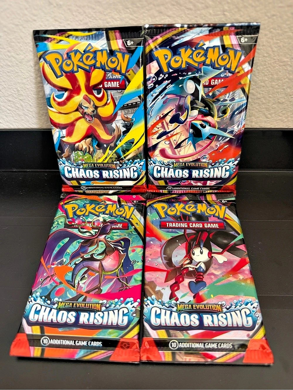 Pokémon TCG Mega Evolution Full Art Set - Chaos Rising 4-Packs Pokemon